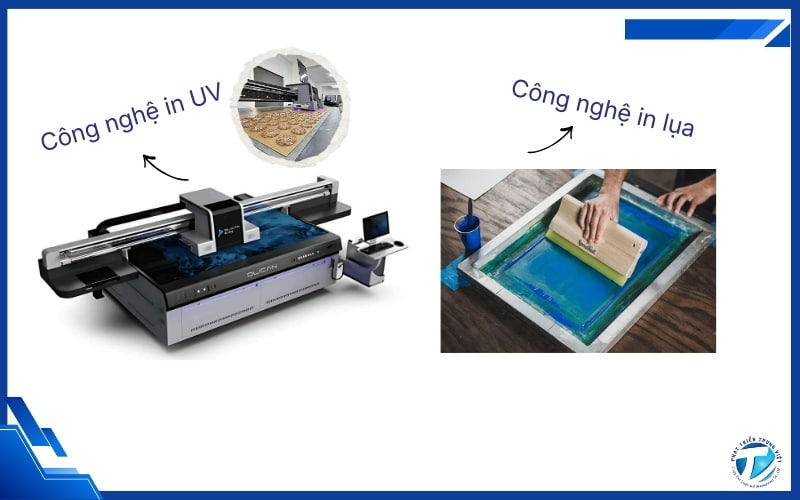 So sánh khi in kính bằng công nghệ in UV hoặc in lụa
